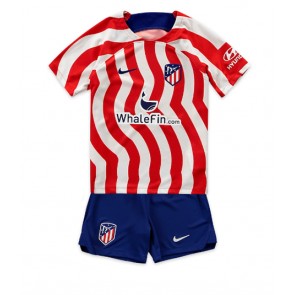 Atletico Madrid kläder Barn 2022-23 Hemmatröja Kortärmad (+ korta byxor)
